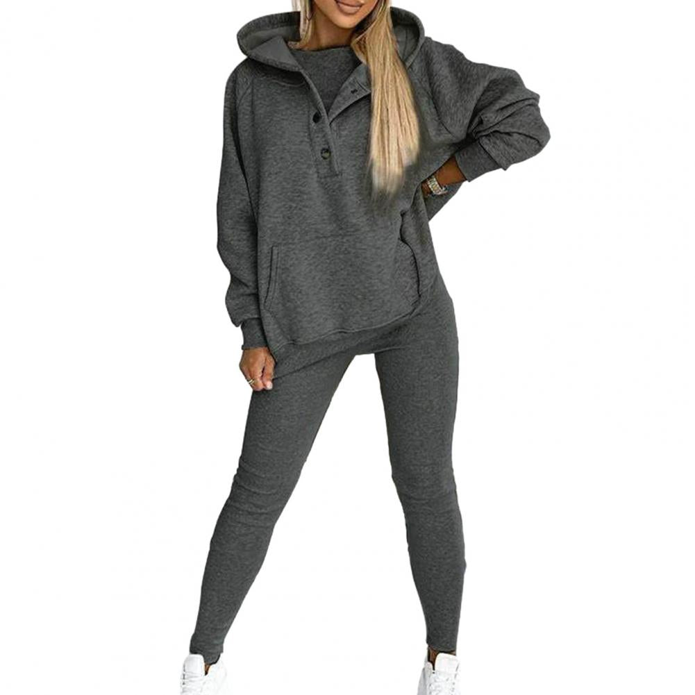 BEAUTY COMFORT™ | Top 2 pezzi felpa con cappuccio e leggins da donna