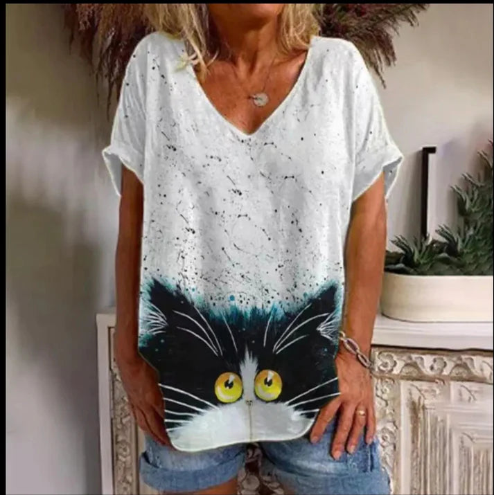 Maglietta di Bloom™ | Maglietta estiva con gatto anime
