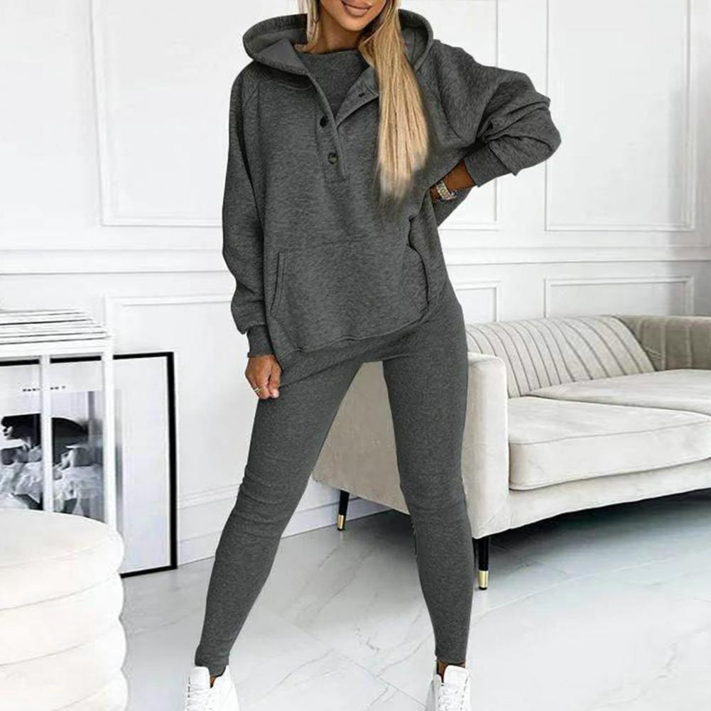 BEAUTY COMFORT™ | Top 2 pezzi felpa con cappuccio e leggins da donna